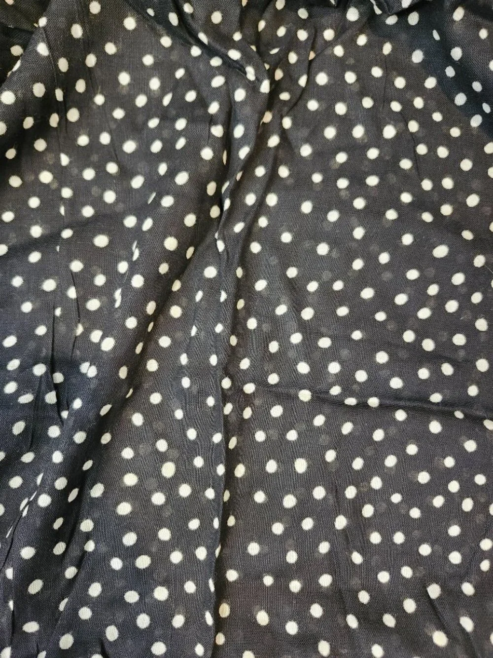 Polka Dot Scarf Black White 70 x 21